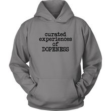 Load image into Gallery viewer, Curated Dopeness Hoodie (Black Text)