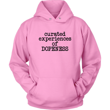 Load image into Gallery viewer, Curated Dopeness Hoodie (Black Text)